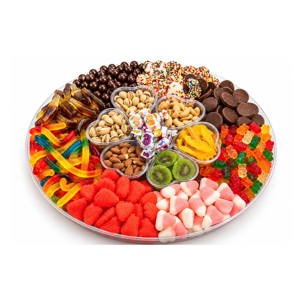 Huge Platter, filled with Candies, Chocolates, Nuts and Dried Fruit
