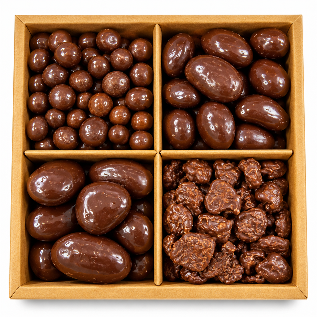 Four-Section Chocolate Candy Gift Platter