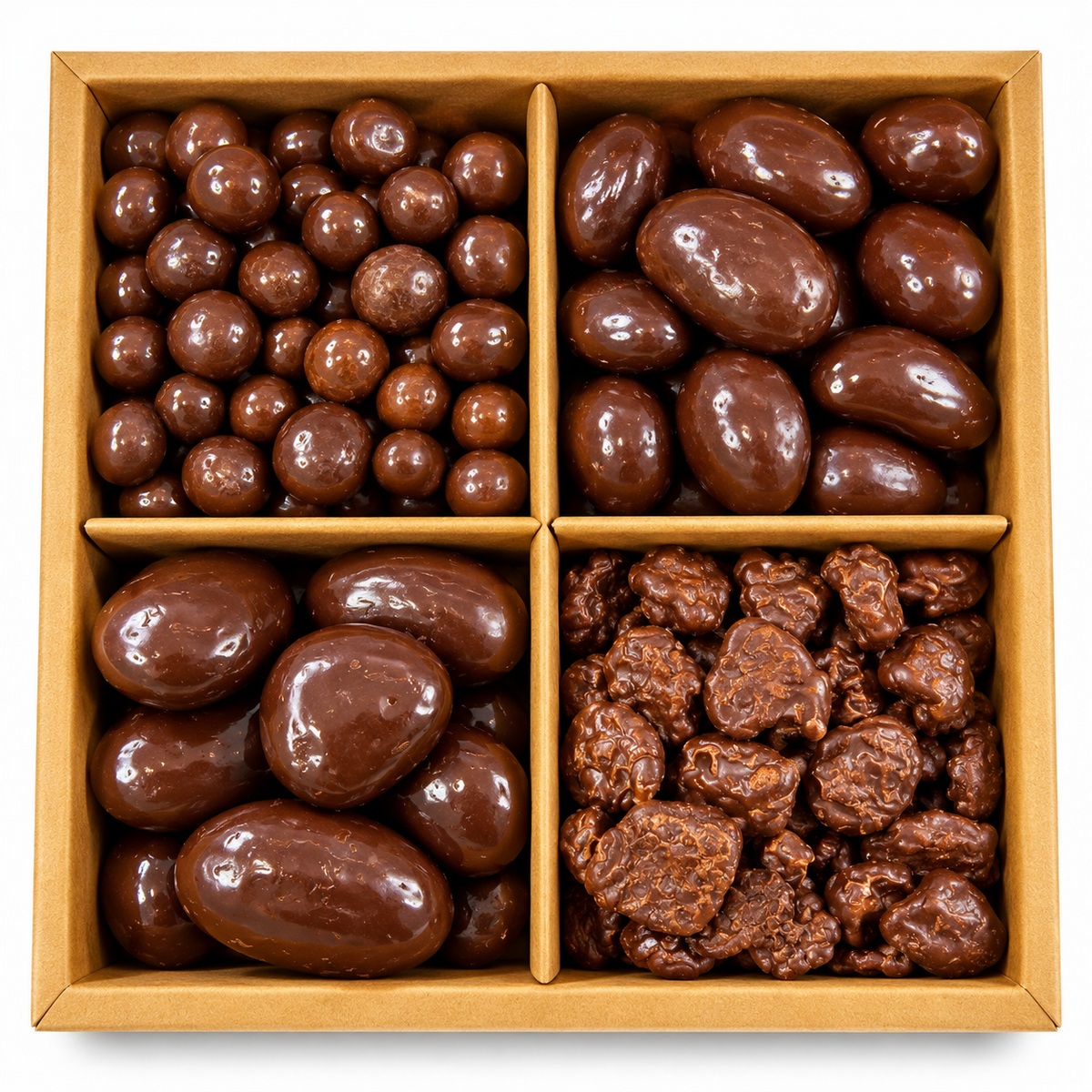Four-Section Chocolate Candy Gift Platter