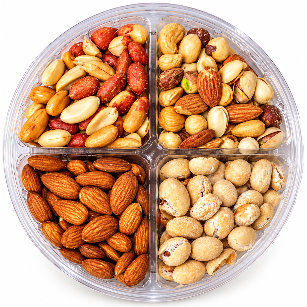 Four-Section Roasted Nut Gift Platter