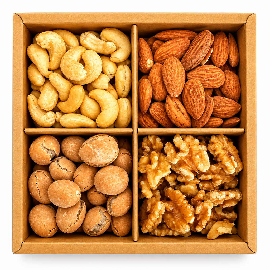 Four-Section Roasted Nut Gift Platter