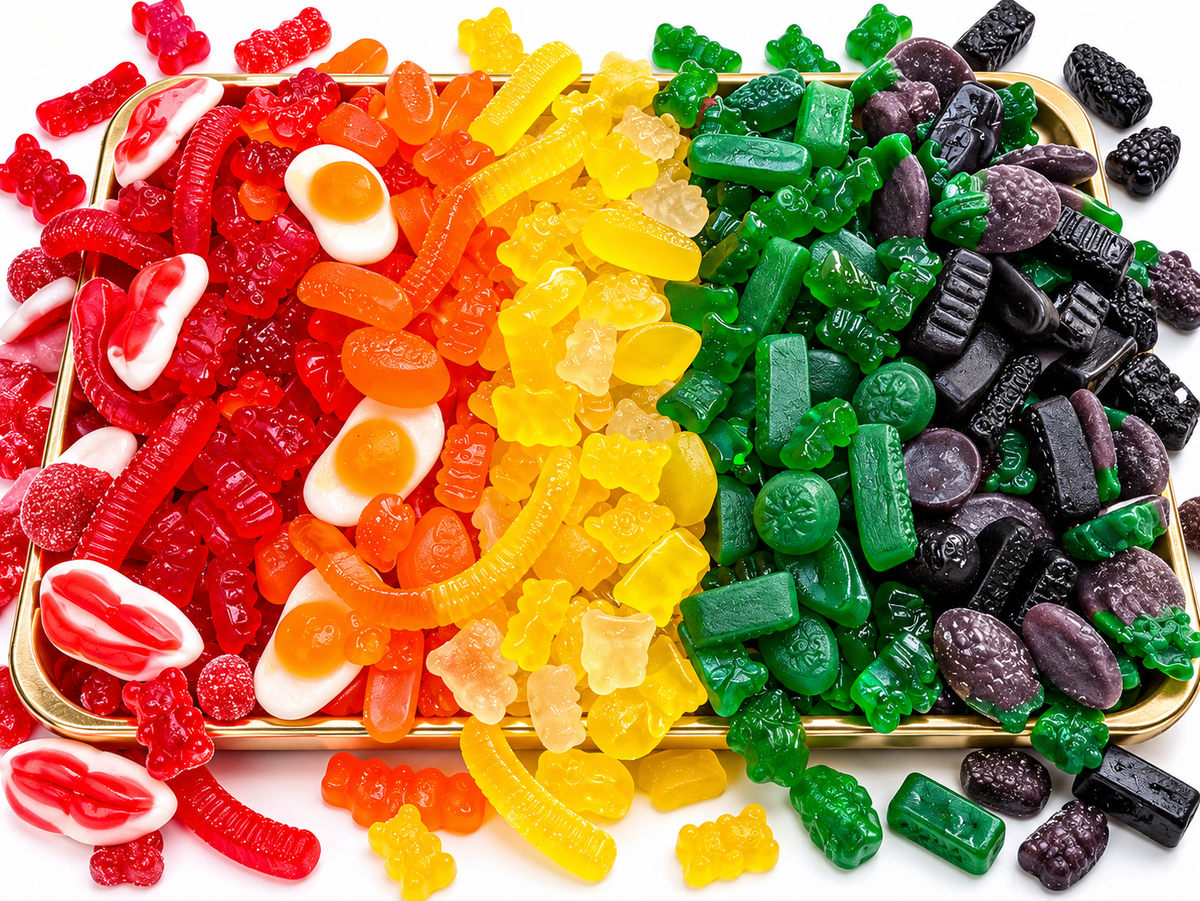 Colorful Gummy Candy Gift Platter
