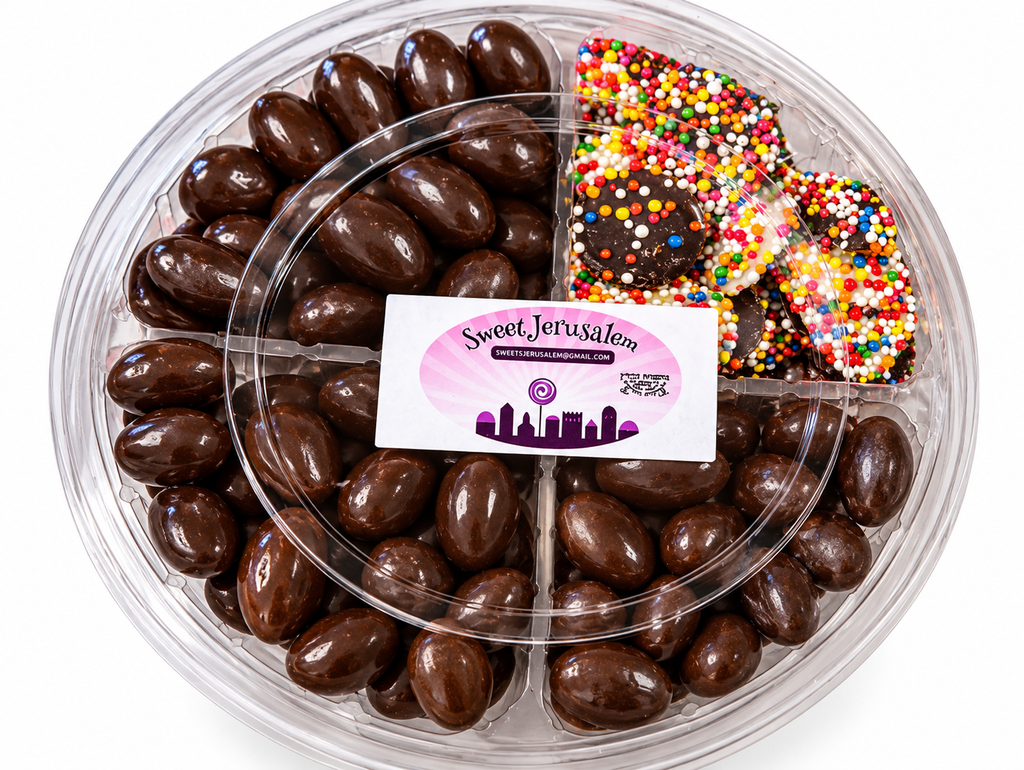 Four-Section Chocolate Candy Gift Platter