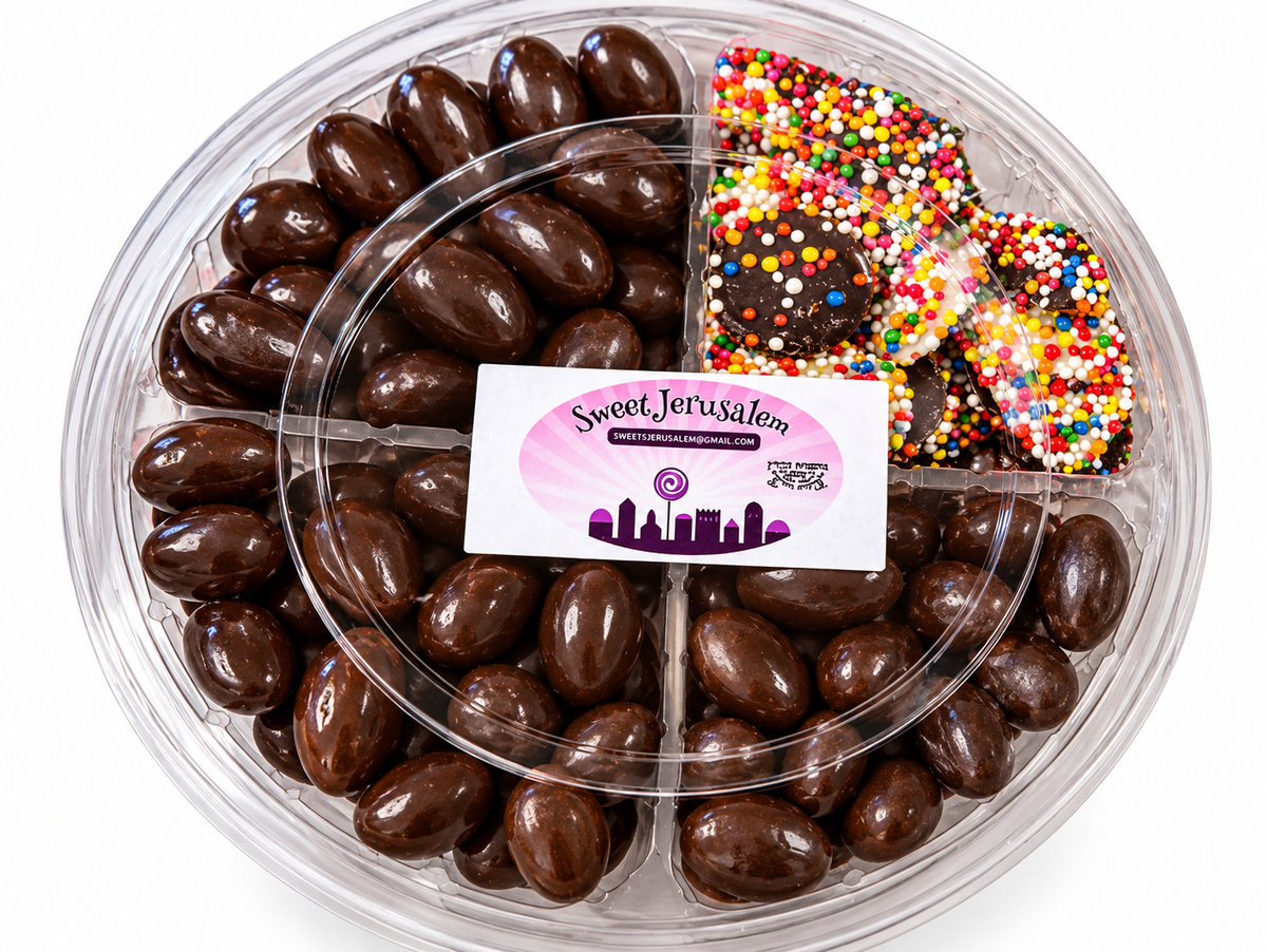 Four-Section Chocolate Candy Gift Platter