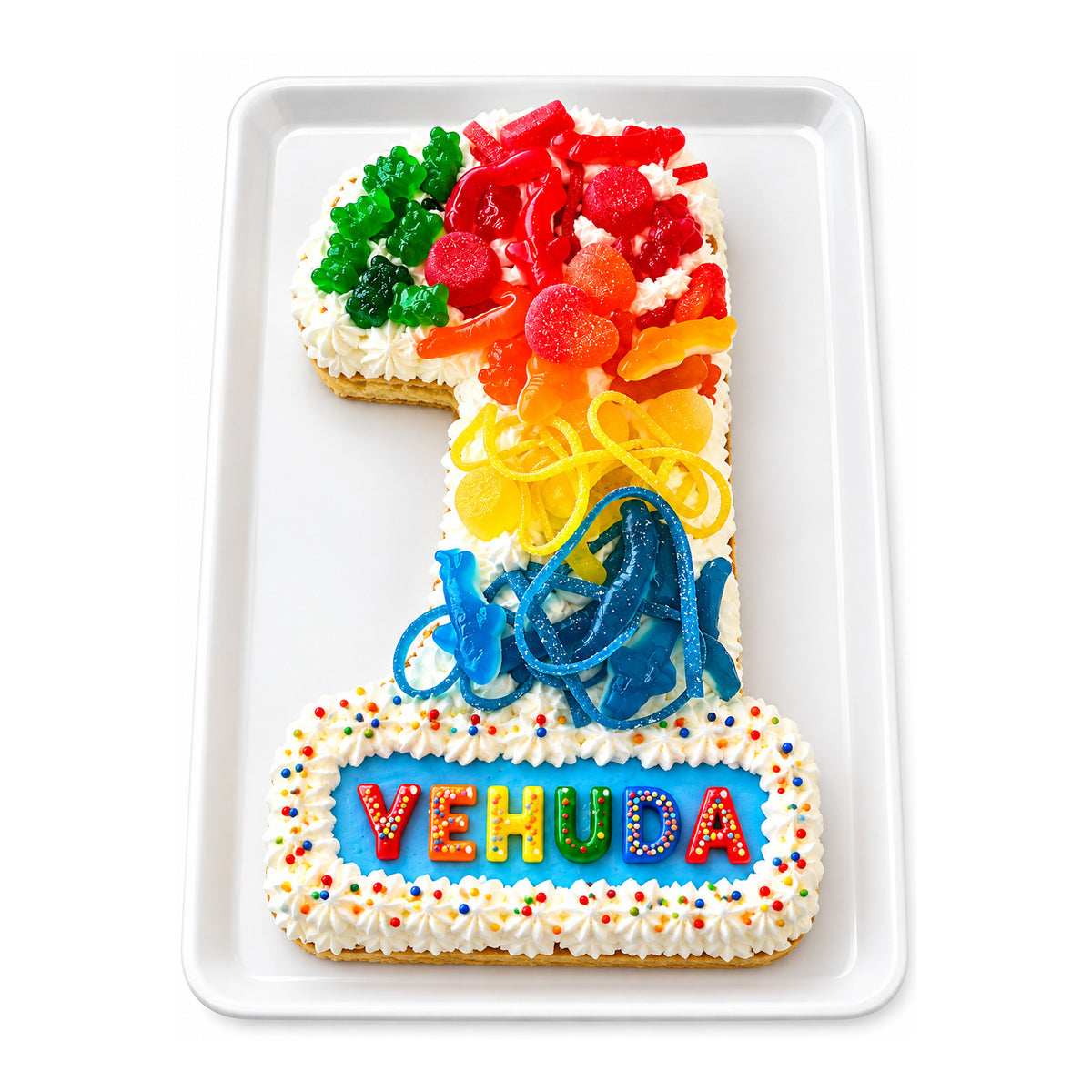 Large Number-Shaped Birthday Cake