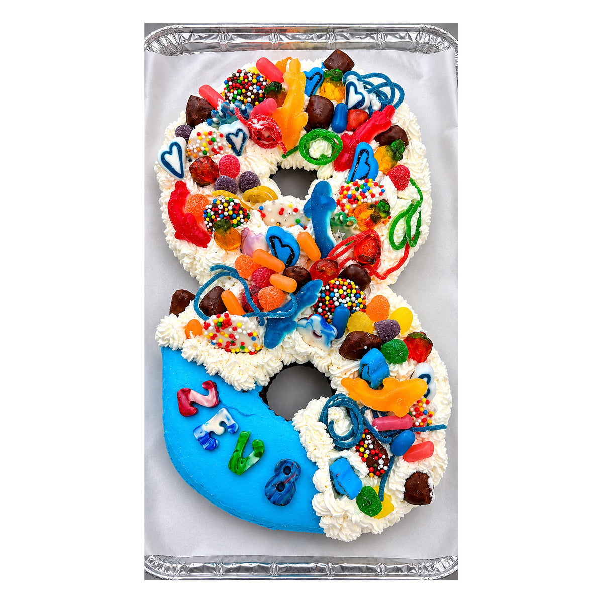 Large Number-Shaped Birthday Cake